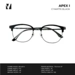 กรอบแว่นตา vanta. APEX I พร้อม Clip-on แม่เหล็ก เลนส์ Polarized Titanium IP ทรง Browline ตัดเลนส์สายตาได้ - Image 5