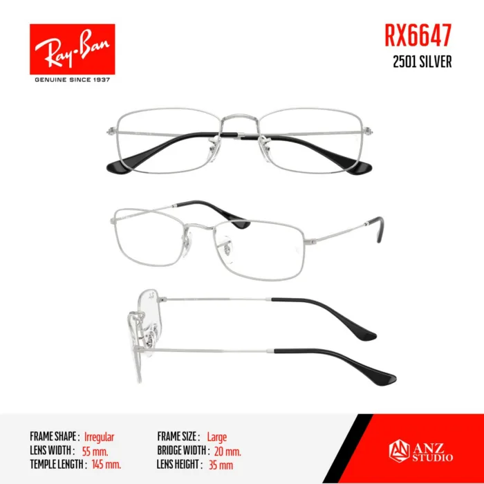 RayBan RX6647 กรอบแว่นสายตา ทรง Irregular - Image 7