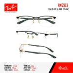 RayBan RX6513 กรอบแว่นสายตา ทรง Semi Rimless - Image 8