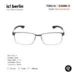 ic! berlin TORU N. IC5066-D กรอบแว่นตา Metal ทรง Square Minimal Screwless Design - Image 7