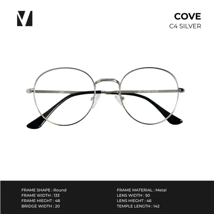 กรอบแว่นตาโลหะ vanta. COVE น้ำหนักเบา ทรง Panto Round ตัดเลนส์สายตาได้ - Image 6
