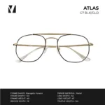 กรอบแว่นตาโลหะ vanta. ATLAS น้ำหนักเบา ทรง Navigator Aviator Double Bridge ตัดเลนส์สายตาได้ - Image 6