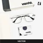 กรอบแว่นตาโลหะ vanta. VECTOR น้ำหนักเบา ทรง Navigator Square Double Bridge ตัดเลนส์สายตาได้ - Image 6