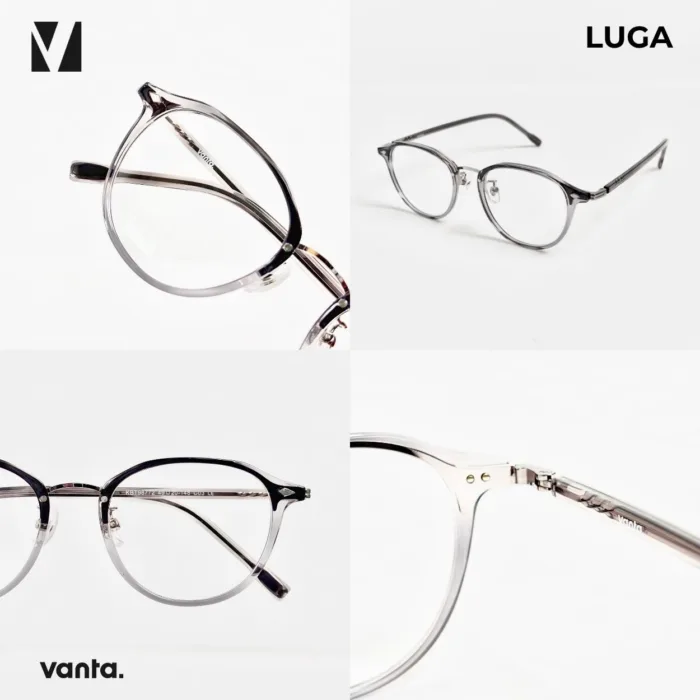 กรอบแว่นตาโลหะ vanta. LUGA น้ำหนักเบา ทรง Panto Round ตัดเลนส์สายตาได้ - Image 6