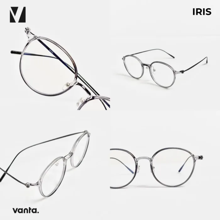 กรอบแว่นตาโลหะ vanta. IRIS น้ำหนักเบา ทรง Round Panto ตัดเลนส์สายตาได้ - Image 6