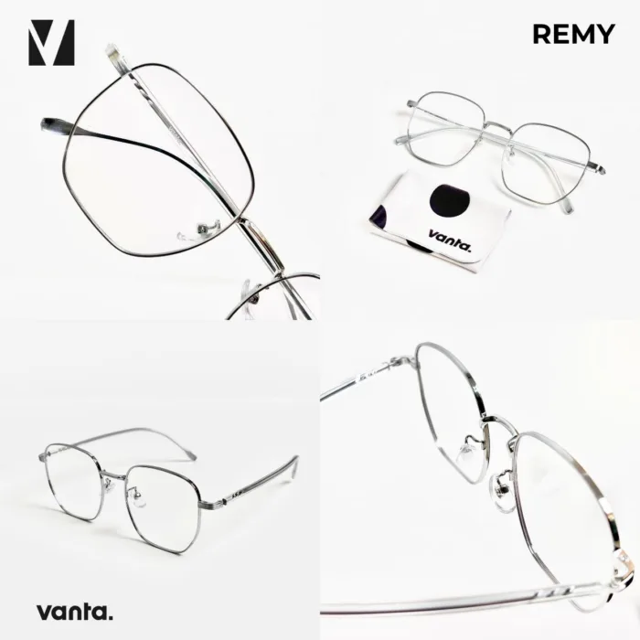 กรอบแว่นตาโลหะ vanta. REMY น้ำหนักเบา ทรง Geometric Square ตัดเลนส์สายตาได้ - Image 6