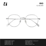 กรอบแว่นตา vanta. RIO วัสดุ Titanium IP ทรง Round น้ำหนักเบา ตัดเลนส์สายตาได้ - Image 6