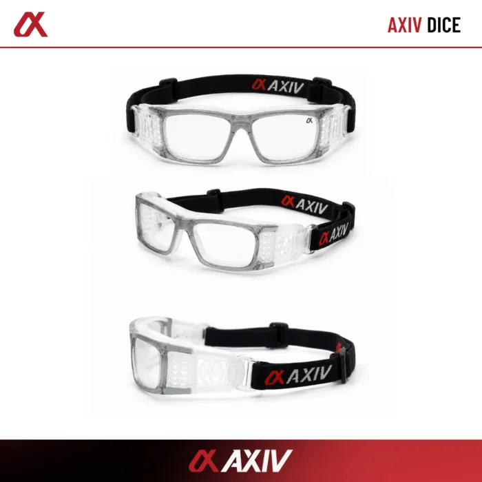 AXIV DICE แว่นกีฬาสายตา ตัวแว่นใช้สายรัดยางยืดแบบปรับระดับ  กรอบโค้งกระชับ ตัดเลนส์ตามค่าสายตาได้ - Image 4