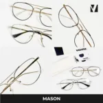 กรอบแว่นตาโลหะ vanta. MASON ทรง Navigator Aviator Double Bridge ตัดเลนส์สายตาได้ - Image 7