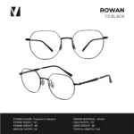 กรอบแว่นตาโลหะ vanta. ROWAN น้ำหนักเบา ทรง Geometric Square ตัดเลนส์สายตาได้ - Image 7