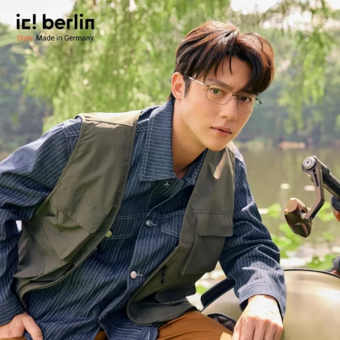 ic! berlin Kouji IC5146-D กรอบแว่นตา Metal ทรง Round Square Minimal Screwless Design - Image 6