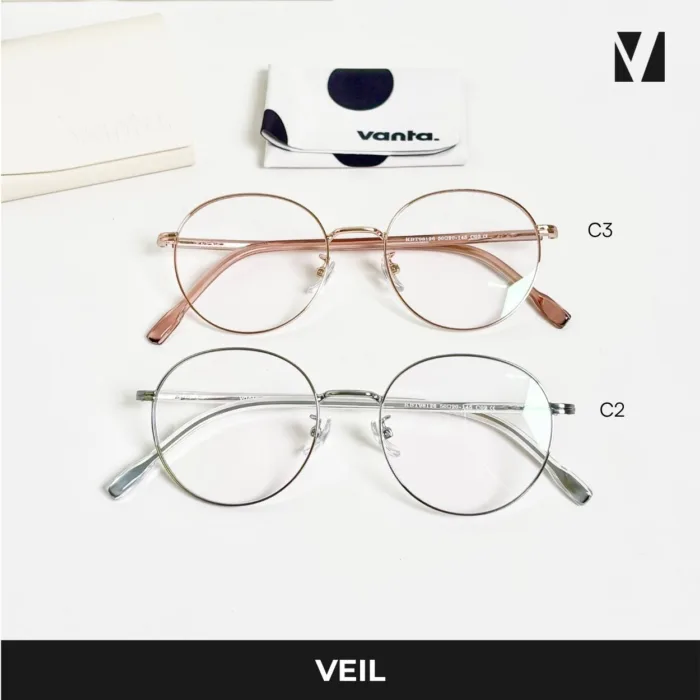 กรอบแว่นตาโลหะ vanta. VEIL น้ำหนักเบา ทรง Round ตัดเลนส์สายตาได้ - Image 8
