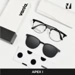 กรอบแว่นตา vanta. APEX I พร้อม Clip-on แม่เหล็ก เลนส์ Polarized Titanium IP ทรง Browline ตัดเลนส์สายตาได้ - Image 8