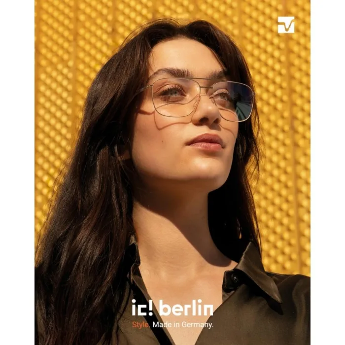 ic! berlin Wes IC5140 กรอบแว่นตา Metal ทรง Rounded Square Minimal Screwless Design - Image 7