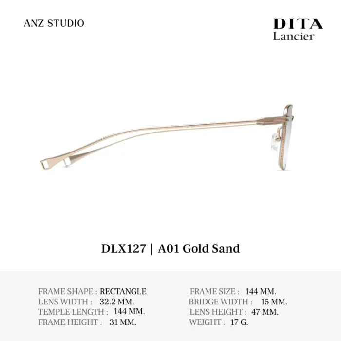 DITA Lancier DLX127 กรอบแว่นตา Titanium ทรง Rectangle Luxury Sport  ของแท้รับประกัน 1 ปี - Image 4