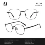 กรอบแว่นตาโลหะ vanta. Ellis น้ำหนักเบา ทรง Geometric Square ตัดเลนส์สายตาได้ - Image 8