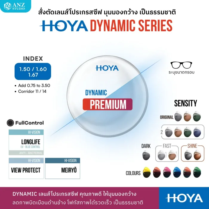 (RX) HOYA DYNAMIC series เลนส์โปรเกรสซีฟคุณภาพดี สำหรับวัย 40 ปีขึ้นไปที่มีสายตายาวตามอายุ - Image 5