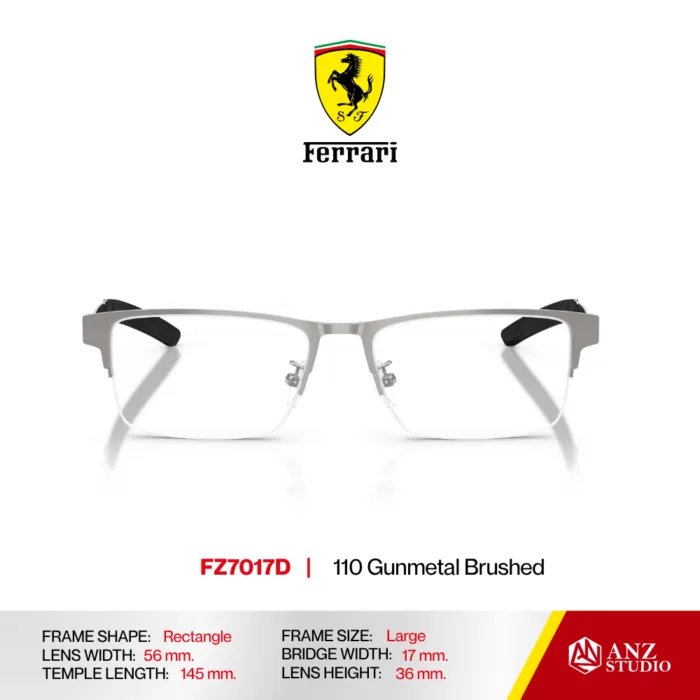 ANZ STUDIO | FERRARI FZ7017D แว่นตา Metal Semi Rim ทรง Rectangle  ของแท้รับประกัน 2 ปี - Image 3