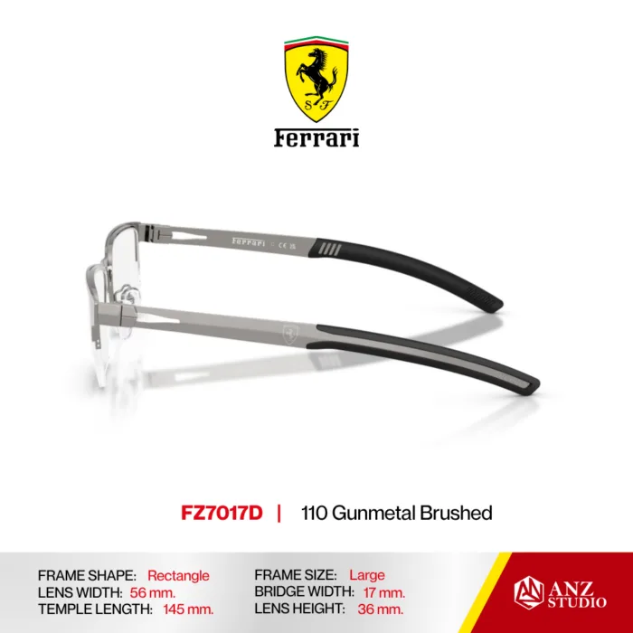 ANZ STUDIO | FERRARI FZ7017D แว่นตา Metal Semi Rim ทรง Rectangle  ของแท้รับประกัน 2 ปี - Image 4