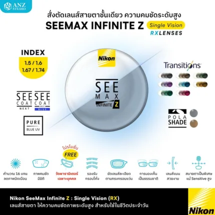 (RX) Nikon SeeMax Infinite Z เลนส์สายตาชั้นเดียว ใส่ง่าย ให้ภาพคมชัดสูง