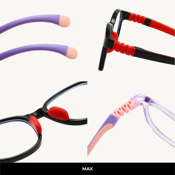 แว่นตากรองแสงสีฟ้าเด็ก vanta. MAX กรอบ TR90 ขาแว่นสปริงยืดหยุ่น น้ำหนักเบา ใส่สบาย - Image 8