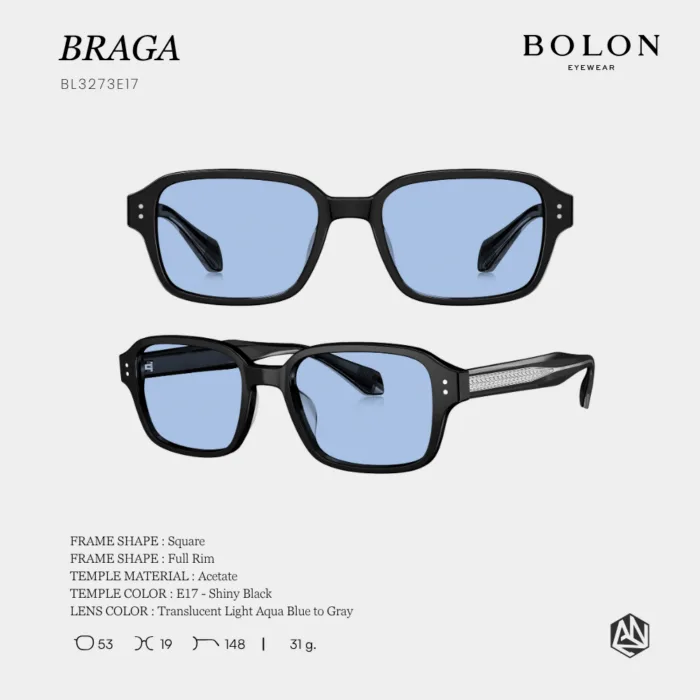 แว่นกันแดด BOLON BRAGA BL3273 กรอบ Acetate  พร้อมเลนส์ตัวเลือก Polarized  ออกเเดดเปลี่ยนสี รับประกัน 1 ปี - Image 7