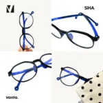 vanta. SHA แว่นตากรองแสงสีฟ้าเด็ก กรอบ TR90 น้ำหนักเบา ใส่สบาย ยืดหยุ่นสูง - Image 4