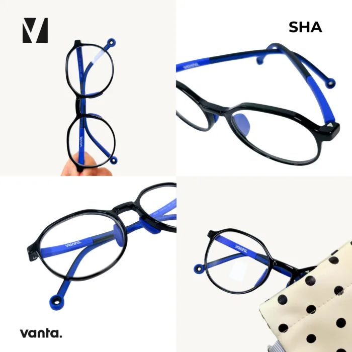 vanta. SHA แว่นตากรองแสงสีฟ้าเด็ก กรอบ TR90 น้ำหนักเบา ใส่สบาย ยืดหยุ่นสูง - Image 4
