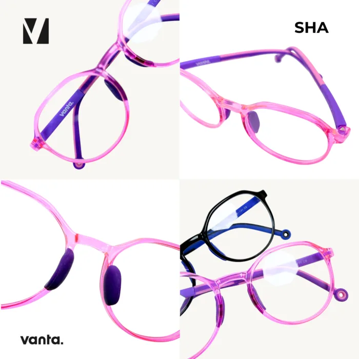 vanta. SHA แว่นตากรองแสงสีฟ้าเด็ก กรอบ TR90 น้ำหนักเบา ใส่สบาย ยืดหยุ่นสูง - Image 6