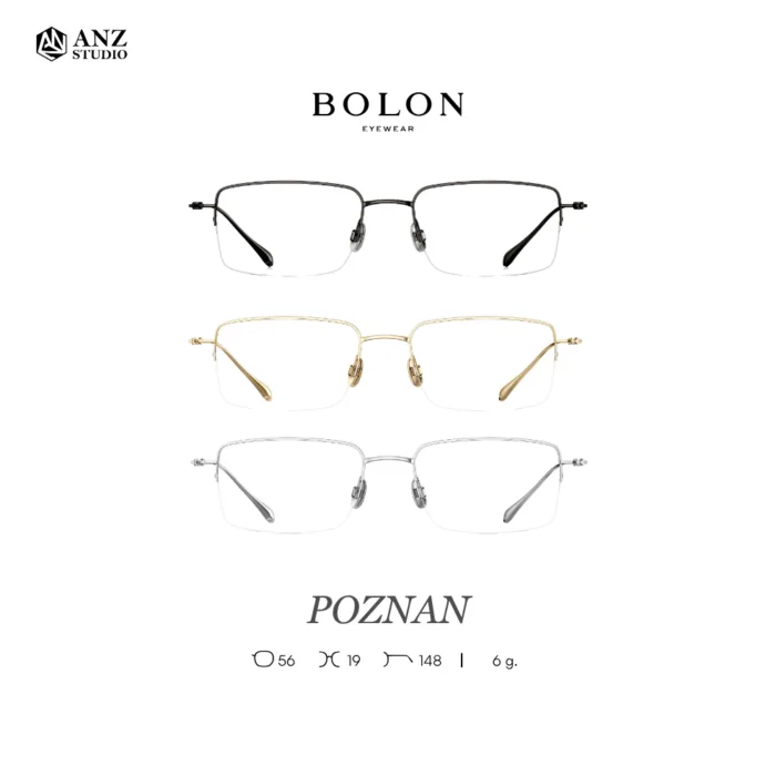 กรอบแว่นตา BOLON รุ่น POZNAN BR1005 ทรง Rectangle กรอบ Titanium น้ำหนักเบา รับประกัน 1 ปี - Image 2