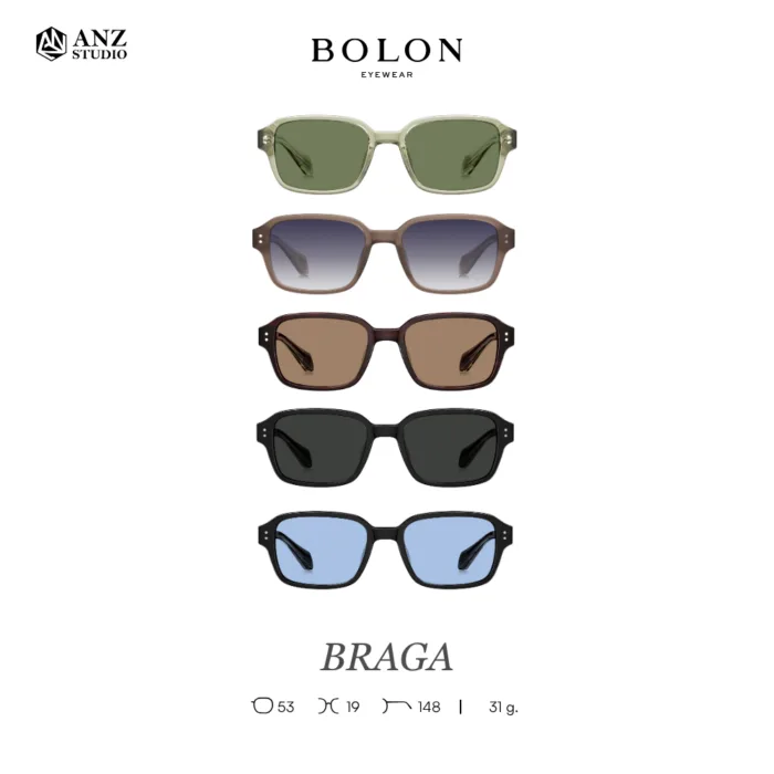 แว่นกันแดด BOLON BRAGA BL3273 กรอบ Acetate  พร้อมเลนส์ตัวเลือก Polarized  ออกเเดดเปลี่ยนสี รับประกัน 1 ปี - Image 2