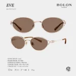 แว่นกันแดด BOLON EVE BX7007 ทรง Oval ดีไซน์โค้งมน หรูละมุน พร้อมขา Titanium น้ำหนักเบา รับประกัน 1 ปี - Image 3