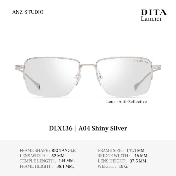 DITA Lancier DLX136 กรอบแว่นตา Titanium ทรง Rectangle Luxury Sport  Made in Japan ของแท้รับประกัน 1 ปี - Image 5