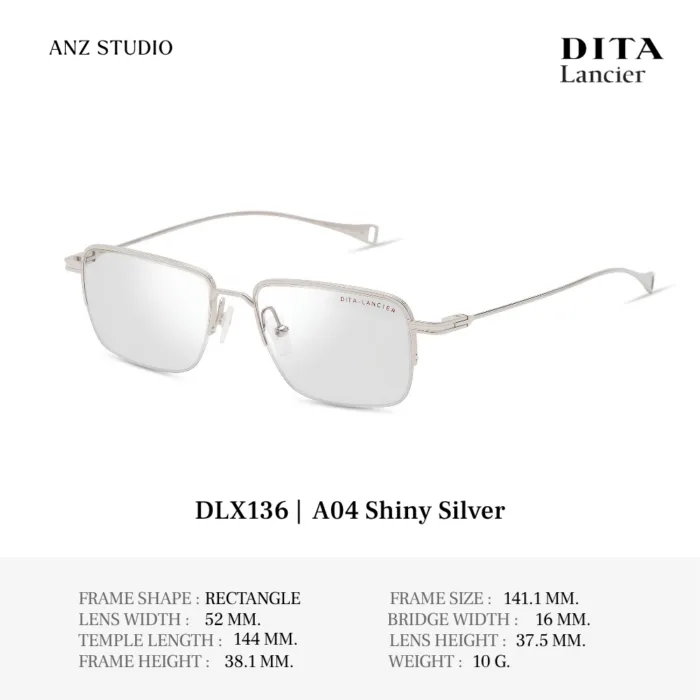 DITA Lancier DLX136 กรอบแว่นตา Titanium ทรง Rectangle Luxury Sport  Made in Japan ของแท้รับประกัน 1 ปี - Image 6