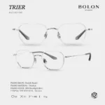 กรอบแว่นตา BOLON รุ่น TRIER BA7082 ทรง Roundy Square กรอบ Titanium น้ำหนักเบา รับประกัน 1 ปี - Image 6