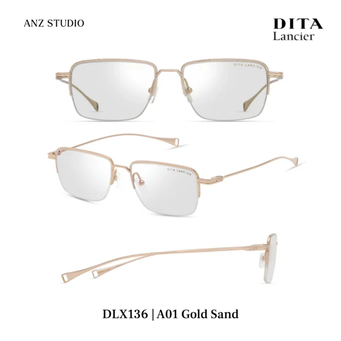 DITA Lancier DLX136 กรอบแว่นตา Titanium ทรง Rectangle Luxury Sport  Made in Japan ของแท้รับประกัน 1 ปี - Image 8