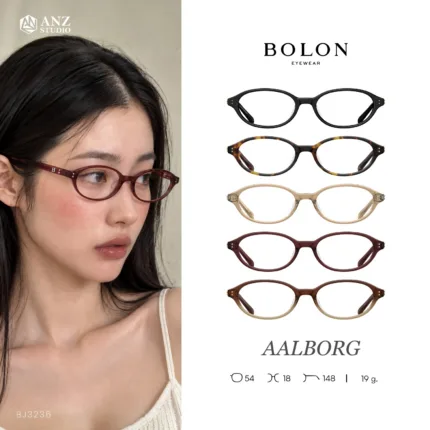 กรอบแว่นตา BOLON รุ่น AALBORG BJ3236 ทรง Oval กรอบ Acetate ดีไซน์เรียบหรู ของแท้ รับประกัน 1 ปี