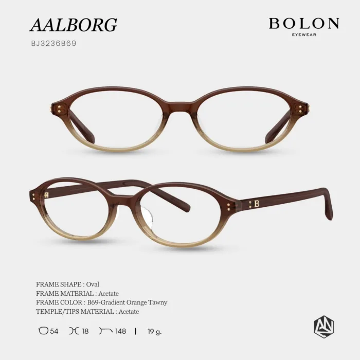กรอบแว่นตา BOLON รุ่น AALBORG BJ3236 ทรง Oval กรอบ Acetate ดีไซน์เรียบหรู ของแท้ รับประกัน 1 ปี - Image 7