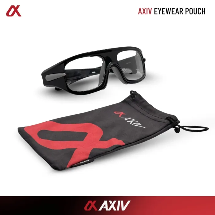 ซองผ้าไมโครไฟเบอร์สำหรับแว่นตากีฬา AXIV EYEWEAR POUCH แบบเชือกรูด น้ำหนักเบา พกพาสะดวก - Image 2