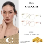 กรอบแว่นตา COACH รุ่น HC5183 ทรง Square โลหะ ดีไซน์ Signature Horse & Carriage รับประกัน 2 ปี