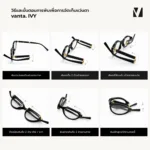 vanta. IVY แว่นสายตายาวพร้อมกรองแสงสีฟ้ากรอบพับได้ ออกแดดเปลี่ยนสีเทา ทรงแคทอาย มีค่าสายตาให้เลือก - Image 8