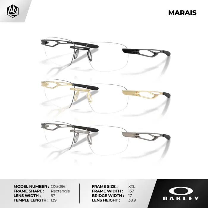 กรอบแว่นตา OAKLEY MARAIS OX5096 กรอบไร้ขอบ Titanium น้ำหนักเบา ของแท้รับประกัน 2 ปี - Image 2