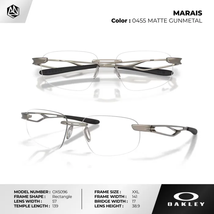 กรอบแว่นตา OAKLEY MARAIS OX5096 กรอบไร้ขอบ Titanium น้ำหนักเบา ของแท้รับประกัน 2 ปี - Image 7