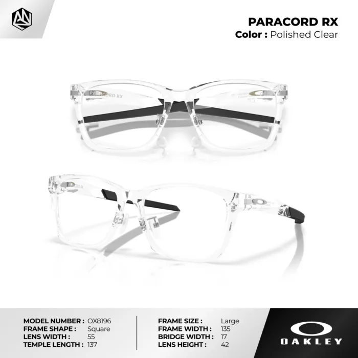 กรอบแว่นตา OAKLEY OX8196 PARACORD ทรง Soft Square  น้ำหนักเบา ของแท้รับประกัน 2 ปี - Image 5