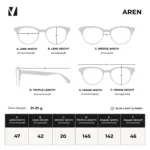 vanta. AREN แว่นสายตายาวเลนส์กรองแสงสีฟ้า ทรงกลม มีค่าสายตาให้เลือก - Image 2