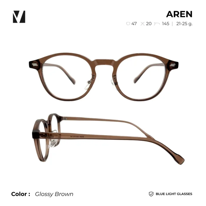 vanta. AREN แว่นสายตายาวเลนส์กรองแสงสีฟ้า ทรงกลม มีค่าสายตาให้เลือก - Image 4