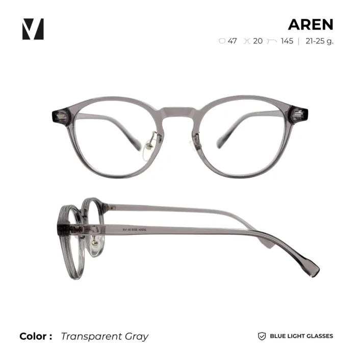 vanta. AREN แว่นสายตายาวเลนส์กรองแสงสีฟ้า ทรงกลม มีค่าสายตาให้เลือก - Image 5