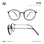 vanta. OLIN แว่นสายตายาว เลนส์กรองแสงสีฟ้าออกแดดเปลี่ยนสีเทา ทรงกลม มีค่าสายตาให้เลือก - Image 6