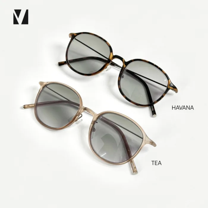vanta. OLIN แว่นสายตายาว เลนส์กรองแสงสีฟ้าออกแดดเปลี่ยนสีเทา ทรงกลม มีค่าสายตาให้เลือก - Image 8