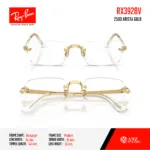 Ray-Ban RX3928V Size 54 กรอบแว่นตาทรง Rectangle แบบกรอบเจาะ ดีไซน์มินิมอล น้ำหนักเบา - Image 3